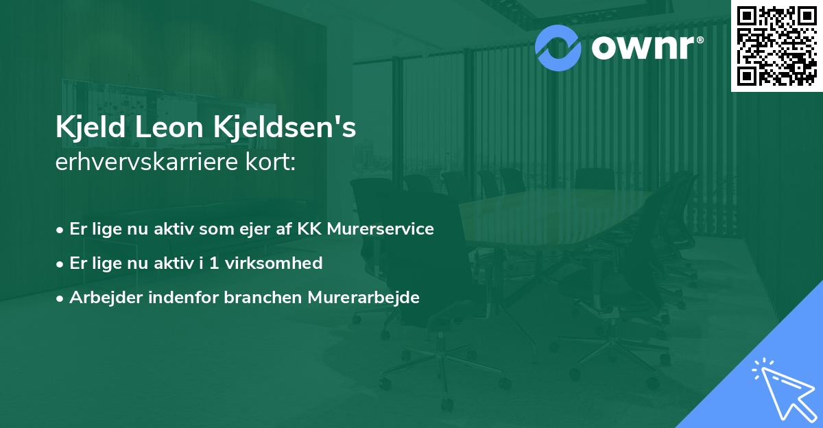 Kjeld Leon Kjeldsen's erhvervskarriere kort