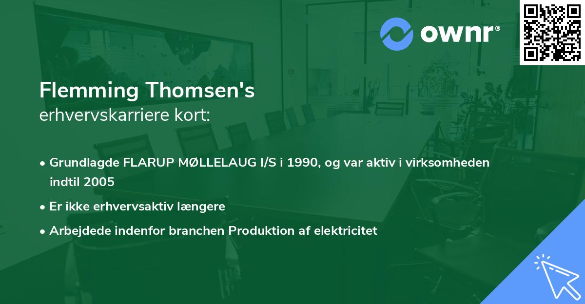 Flemming Thomsen's erhvervskarriere kort