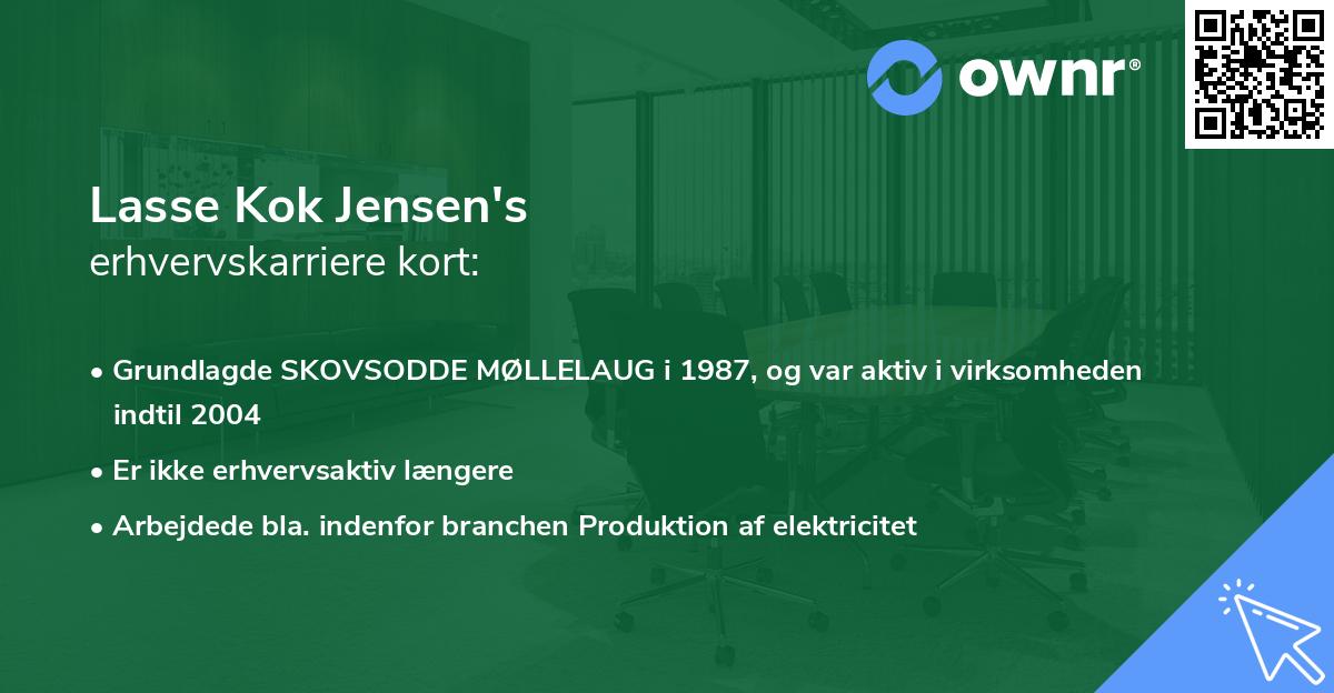Lasse Kok Jensen's erhvervskarriere kort