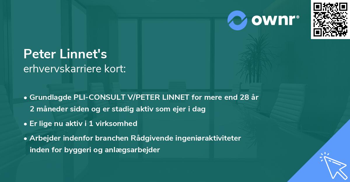 Peter Linnet's erhvervskarriere kort