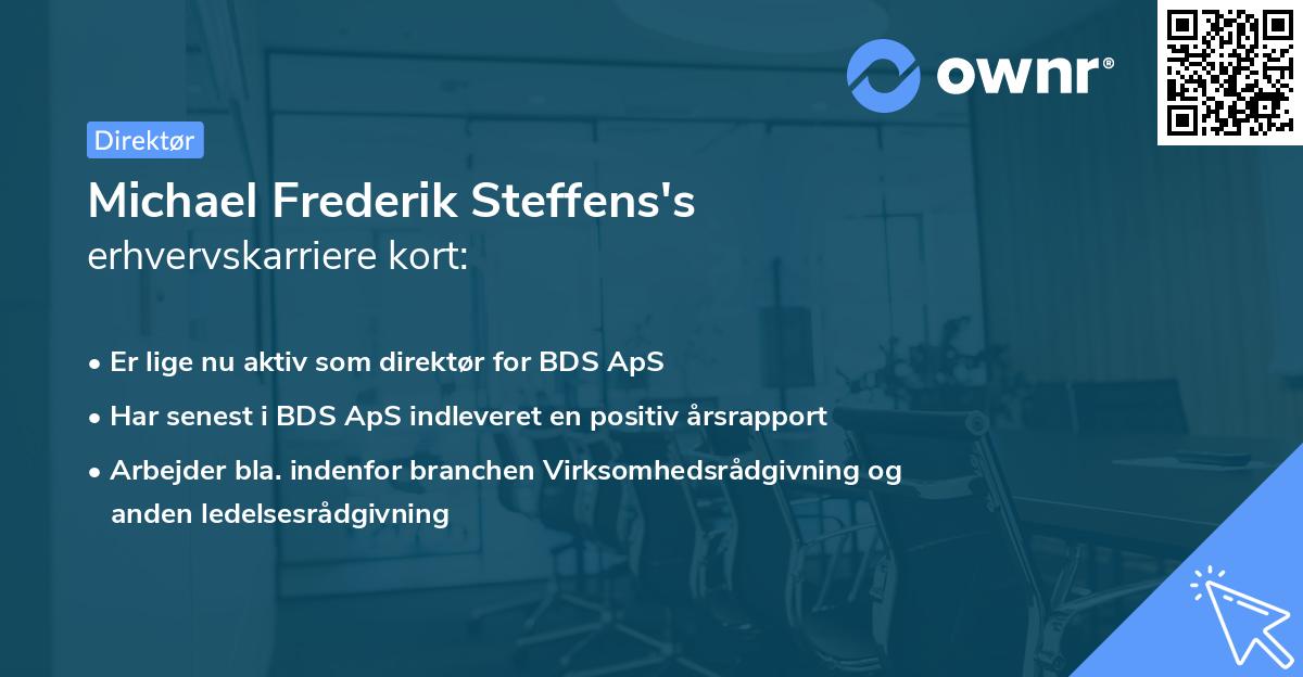 Michael Frederik Steffens's erhvervskarriere kort
