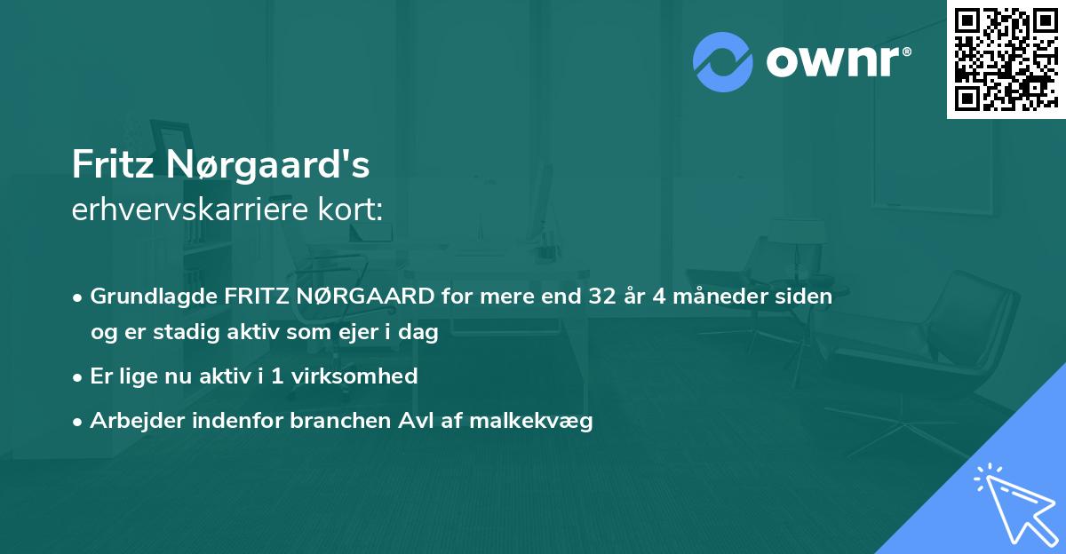 Fritz Nørgaard's erhvervskarriere kort