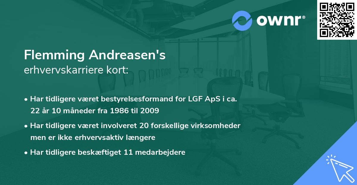 Flemming Andreasen's erhvervskarriere kort