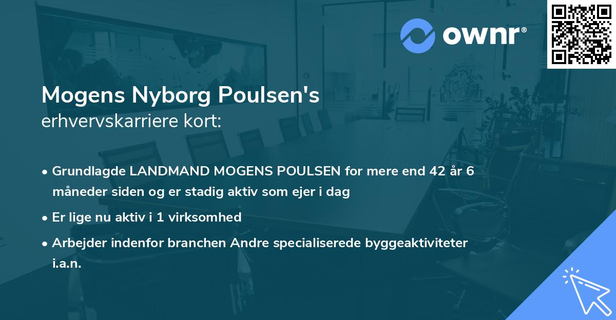 Mogens Nyborg Poulsen's erhvervskarriere kort