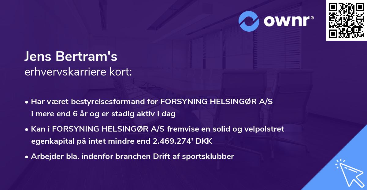 Jens Bertram's erhvervskarriere kort