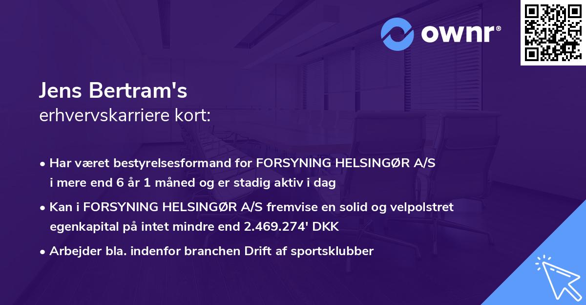 Jens Bertram's erhvervskarriere kort