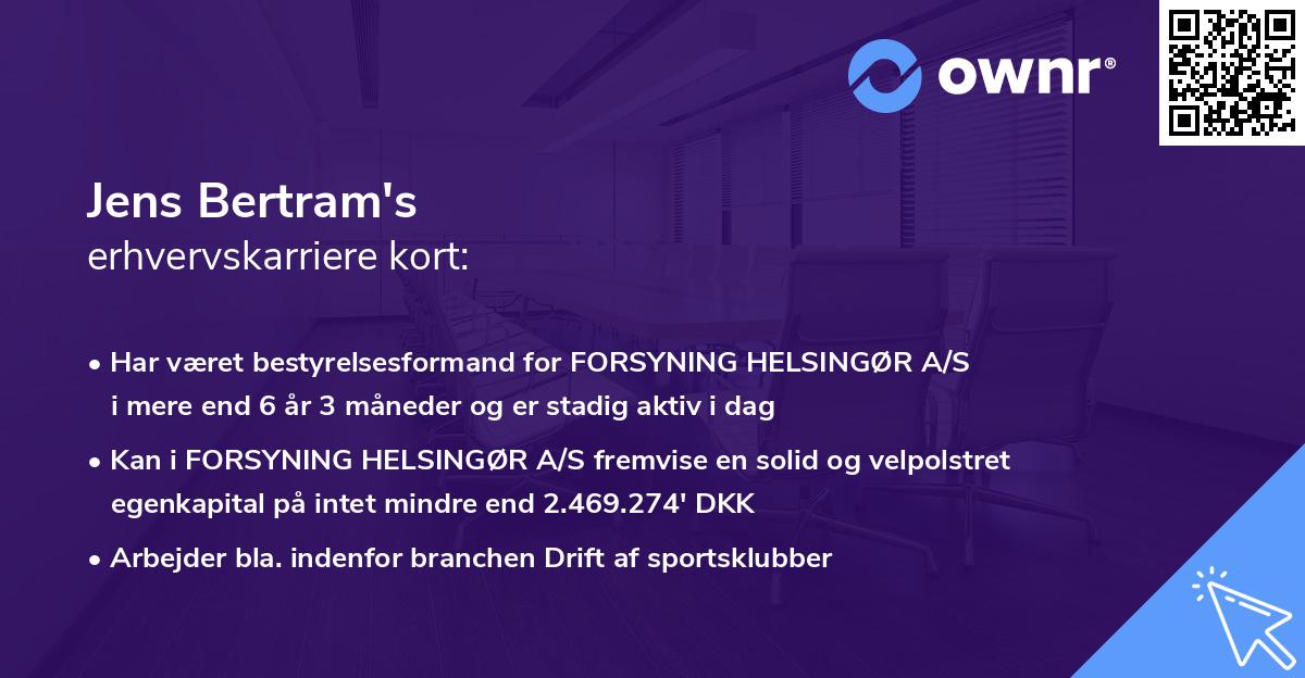 Jens Bertram's erhvervskarriere kort