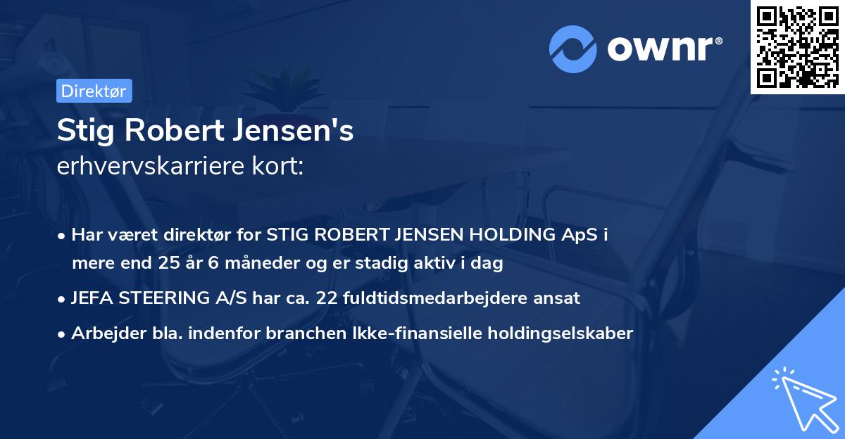 Stig Robert Jensen's erhvervskarriere kort