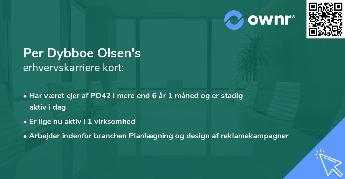 Per Dybboe Olsen's erhvervskarriere kort