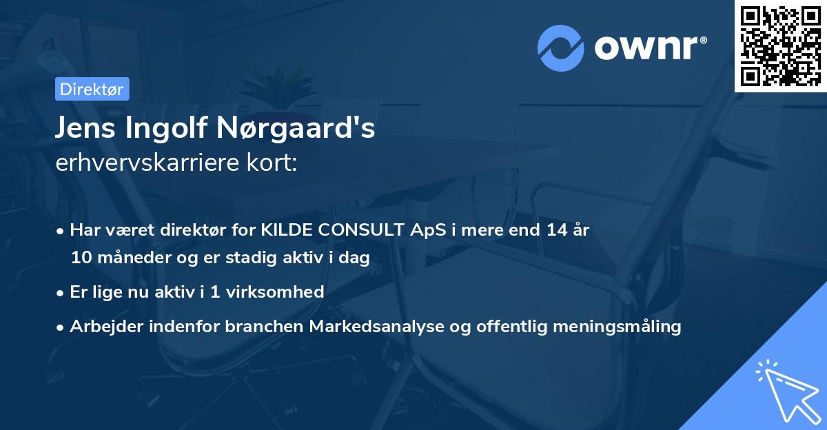Jens Ingolf Nørgaard's erhvervskarriere kort