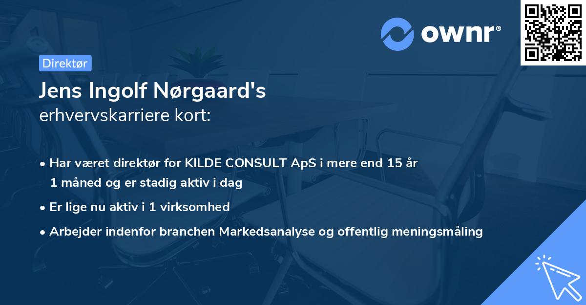 Jens Ingolf Nørgaard's erhvervskarriere kort