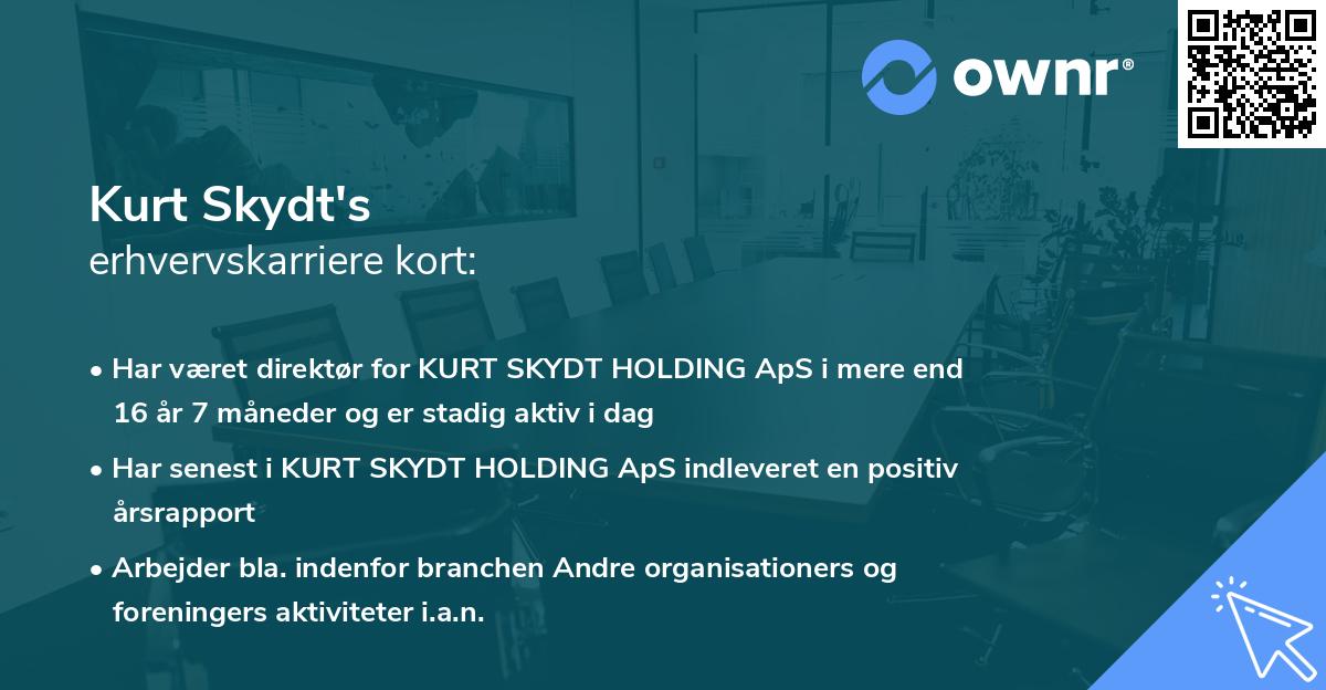 Kurt Skydt's erhvervskarriere kort
