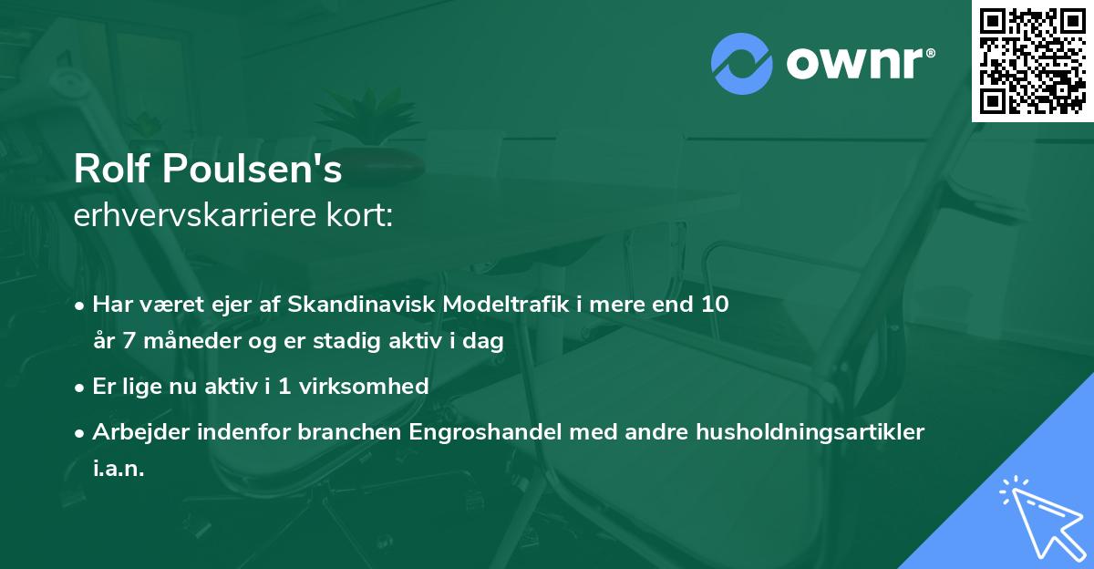 Rolf Poulsen's erhvervskarriere kort