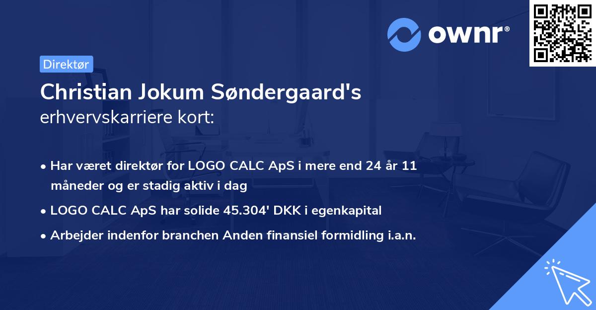 Christian Jokum Søndergaard's erhvervskarriere kort