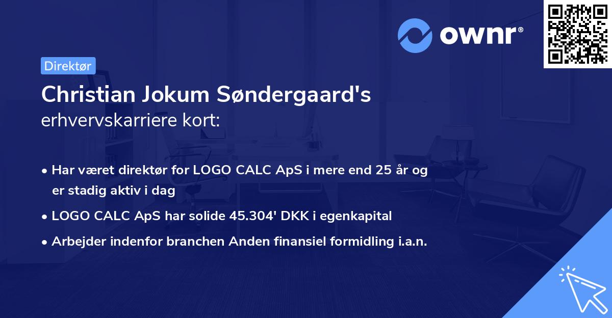 Christian Jokum Søndergaard's erhvervskarriere kort