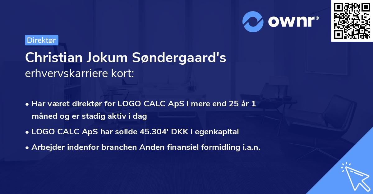 Christian Jokum Søndergaard's erhvervskarriere kort