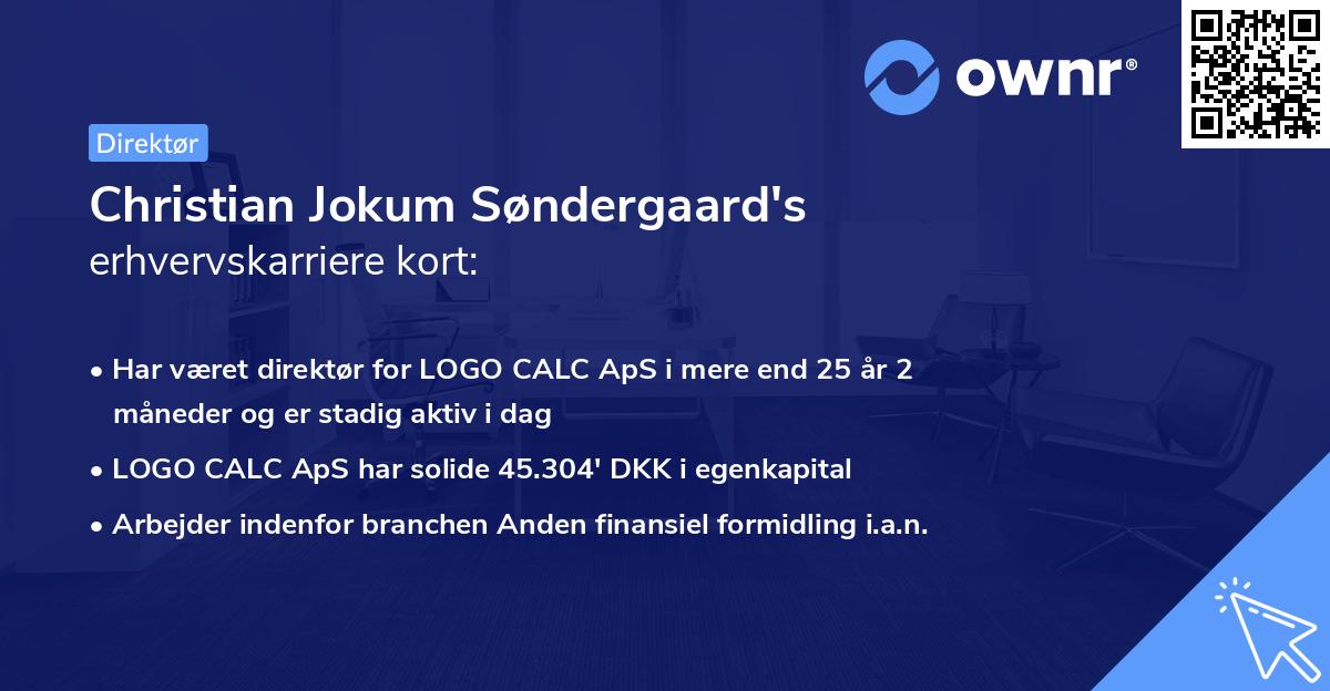 Christian Jokum Søndergaard's erhvervskarriere kort