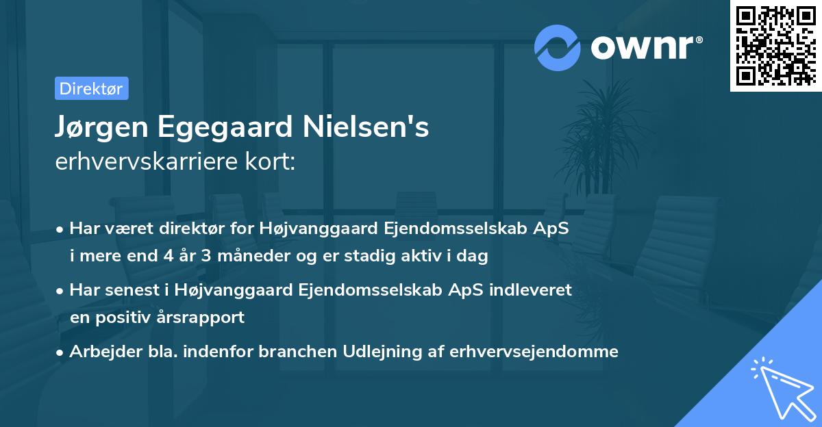 Jørgen Egegaard Nielsen's erhvervskarriere kort