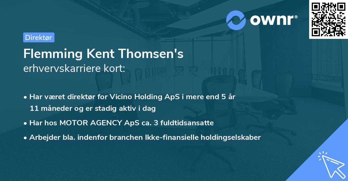 Flemming Kent Thomsen's erhvervskarriere kort