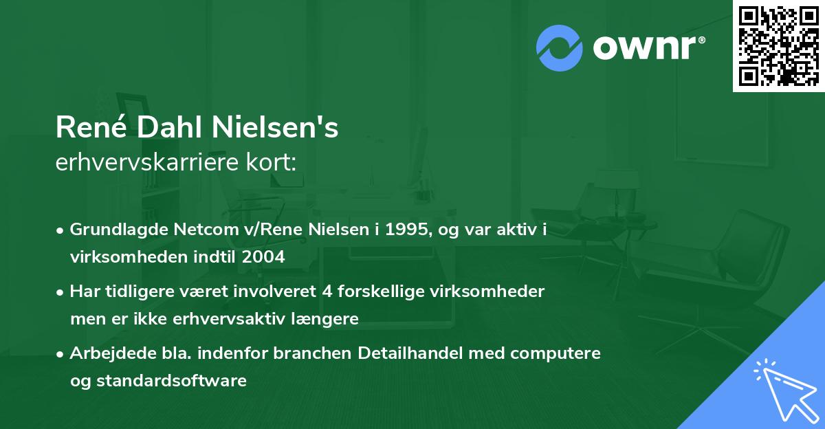 René Dahl Nielsen's erhvervskarriere kort