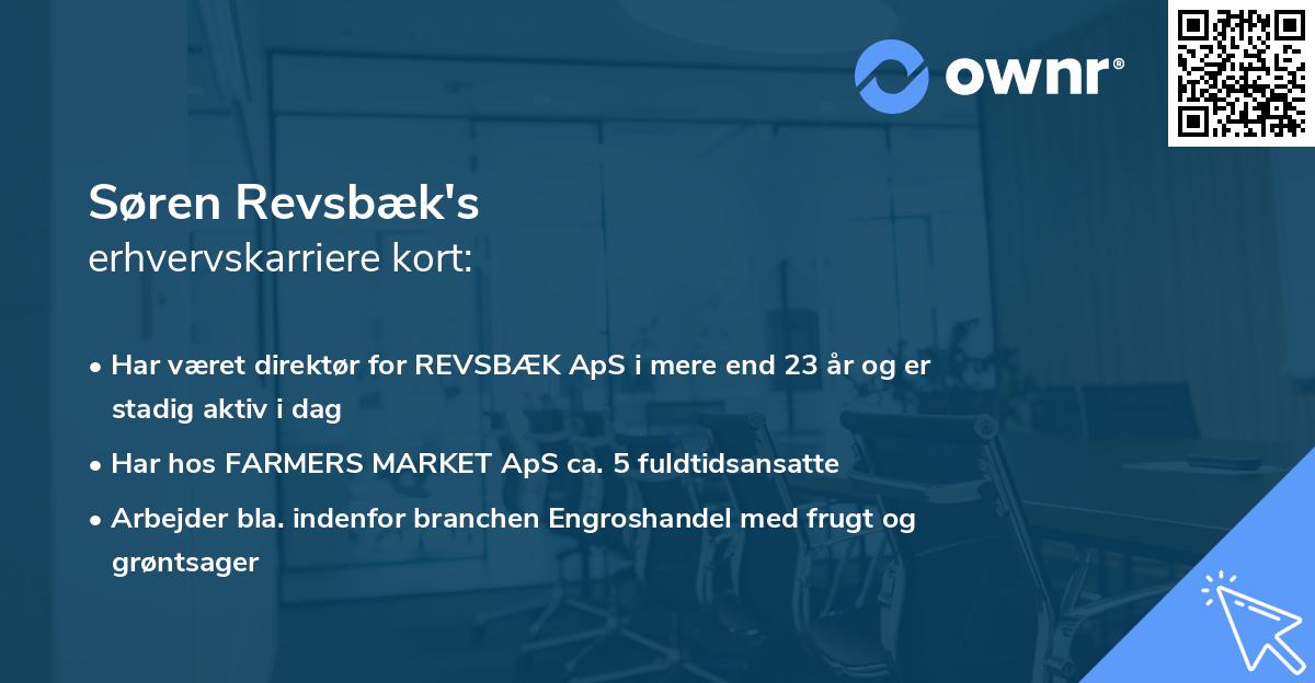 Søren Revsbæk's erhvervskarriere kort