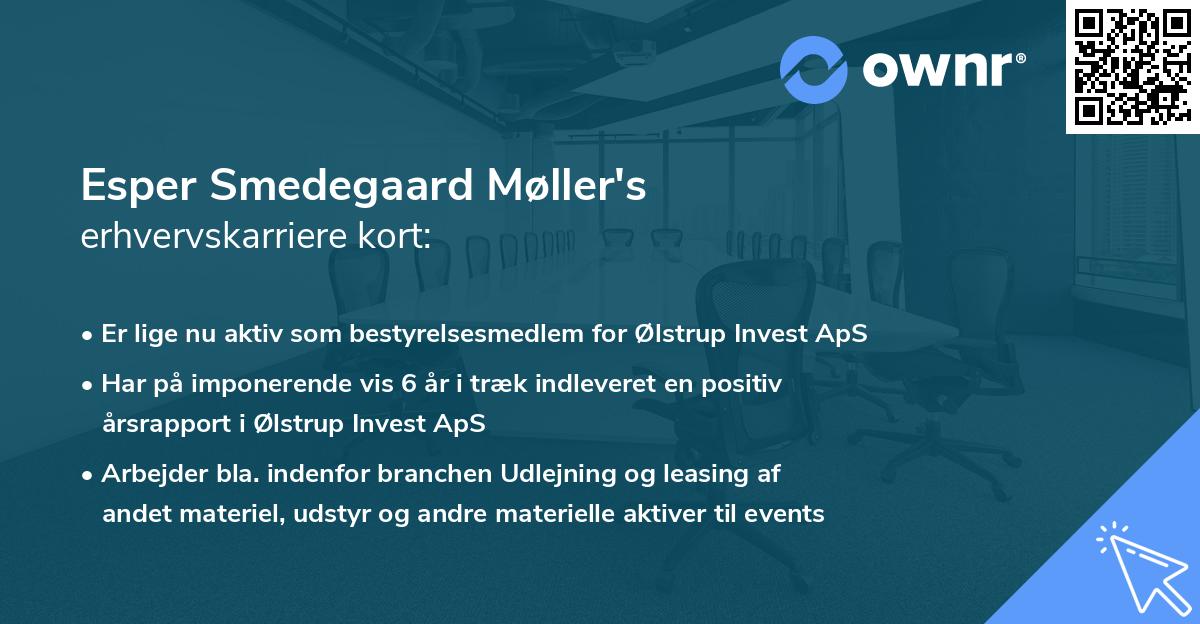 Esper Smedegaard Møller's erhvervskarriere kort