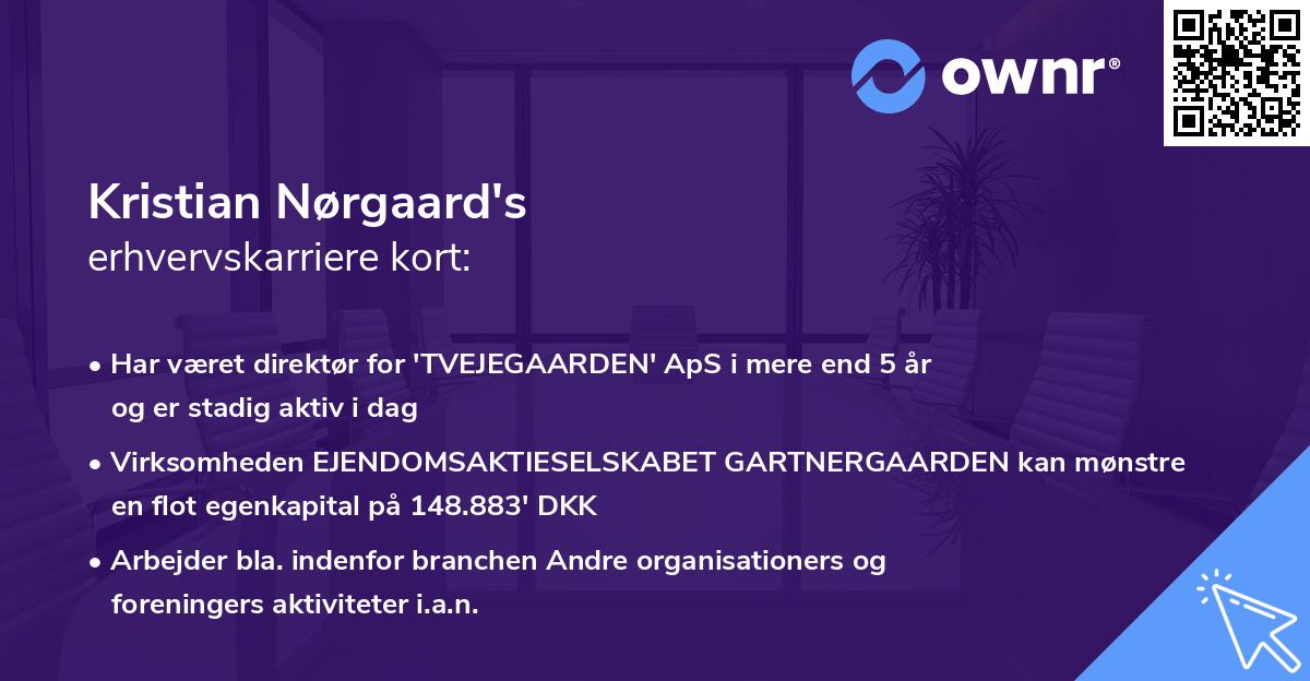Kristian Nørgaard's erhvervskarriere kort