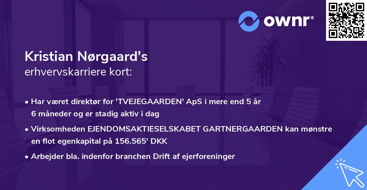 Kristian Nørgaard's erhvervskarriere kort