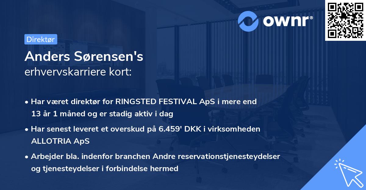 Anders Sørensen's erhvervskarriere kort