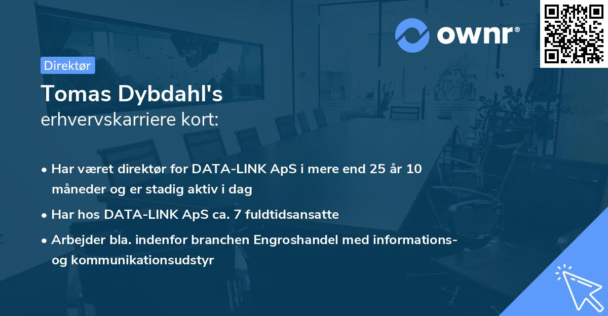 Tomas Dybdahl's erhvervskarriere kort