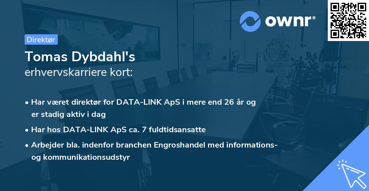 Tomas Dybdahl's erhvervskarriere kort