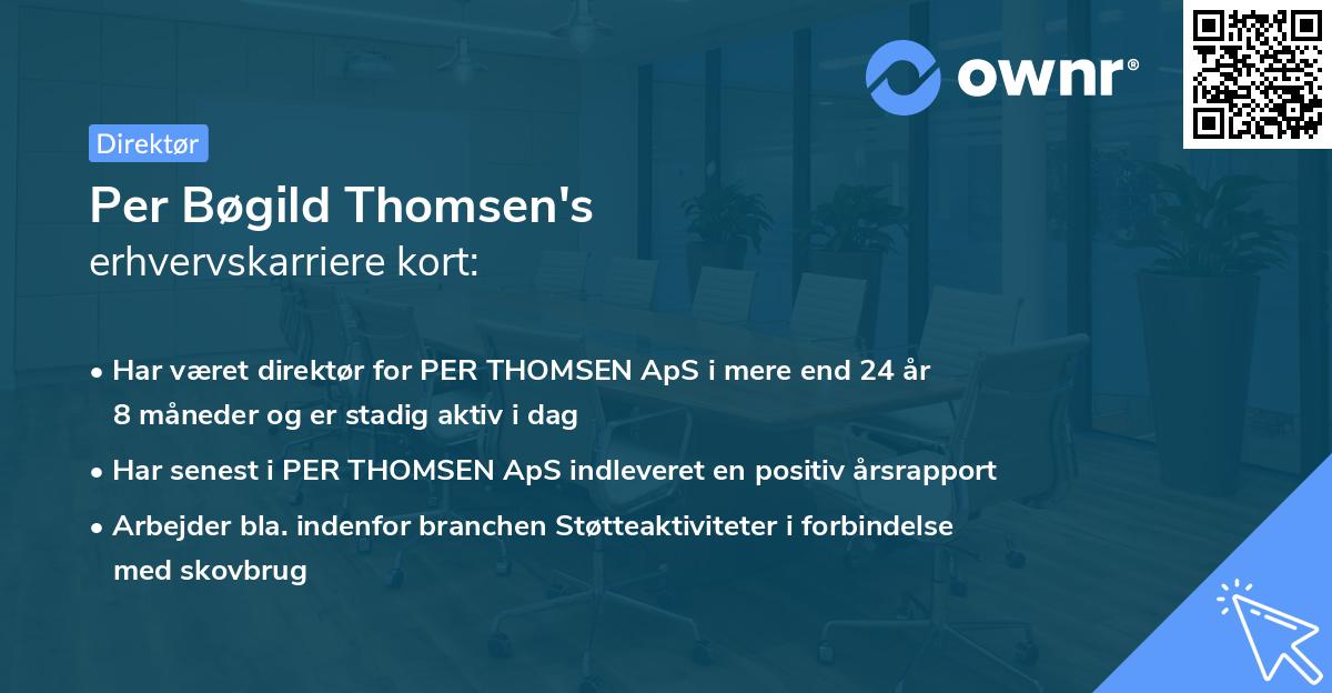Per Bøgild Thomsen's erhvervskarriere kort