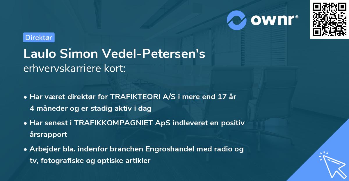 Laulo Simon Vedel-Petersen's erhvervskarriere kort