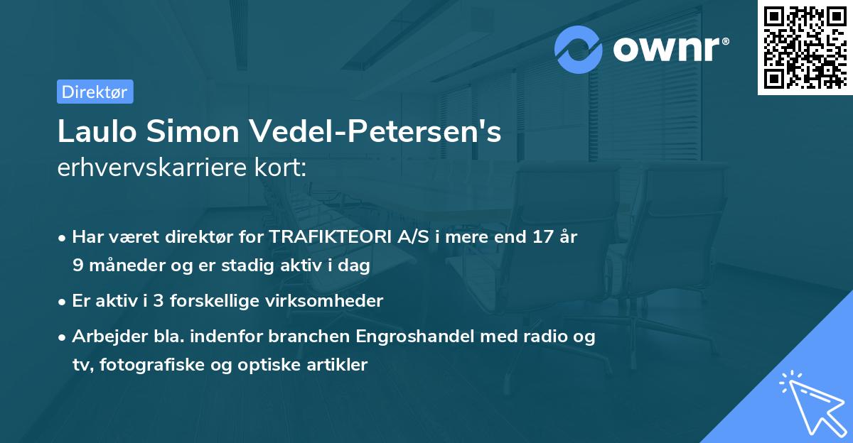 Laulo Simon Vedel-Petersen's erhvervskarriere kort
