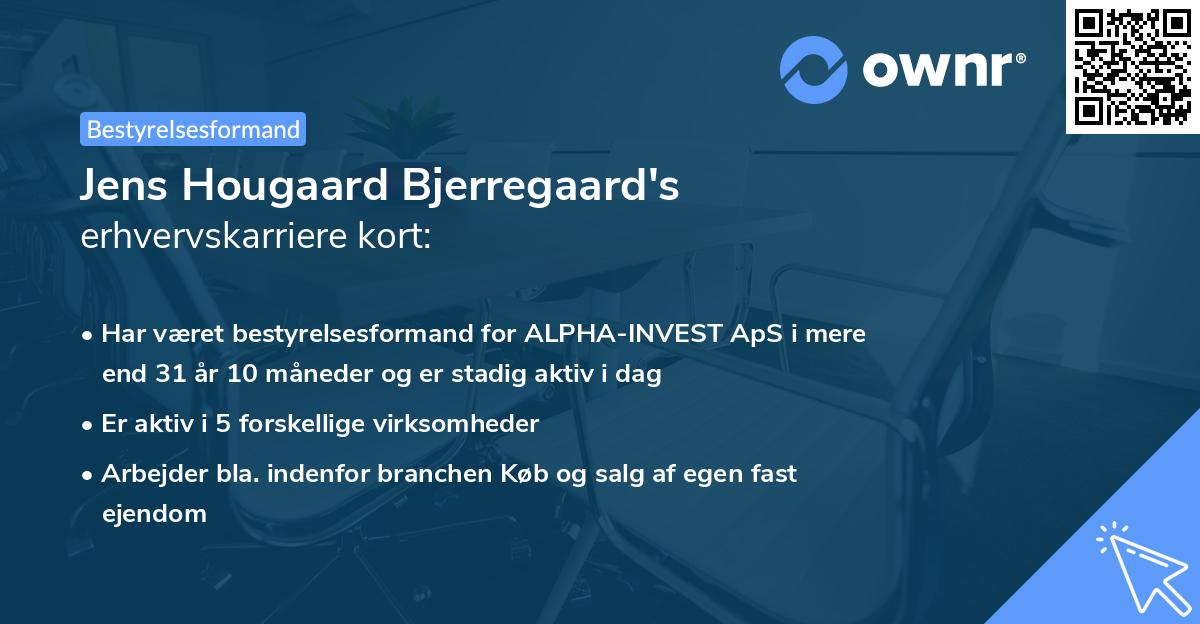 Jens Hougaard Bjerregaard's erhvervskarriere kort