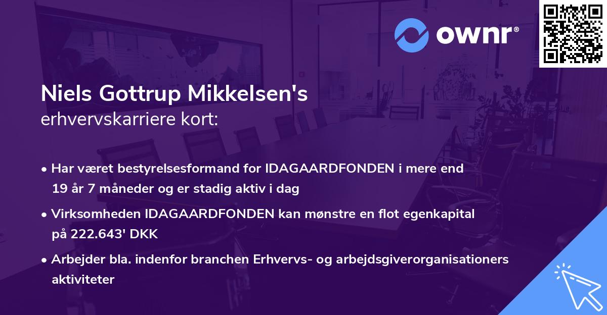 Niels Gottrup Mikkelsen's erhvervskarriere kort