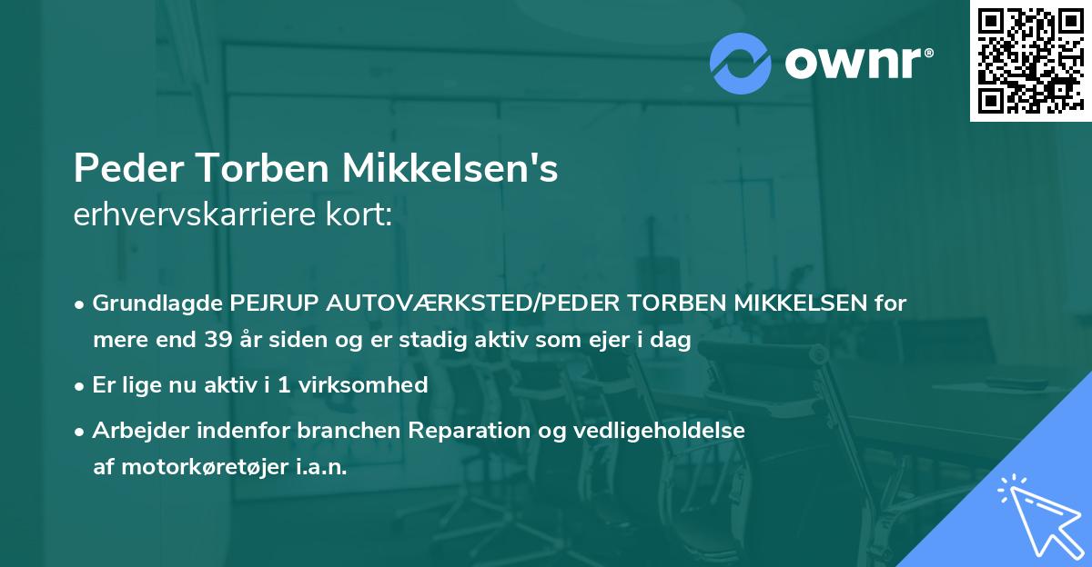 Peder Torben Mikkelsen's erhvervskarriere kort