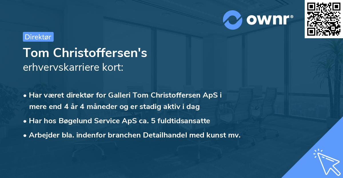 Tom Christoffersen's erhvervskarriere kort