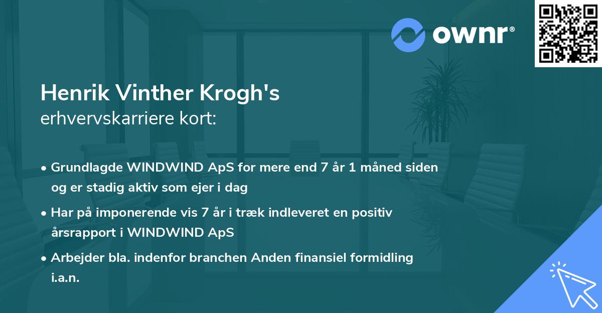 Henrik Vinther Krogh's erhvervskarriere kort