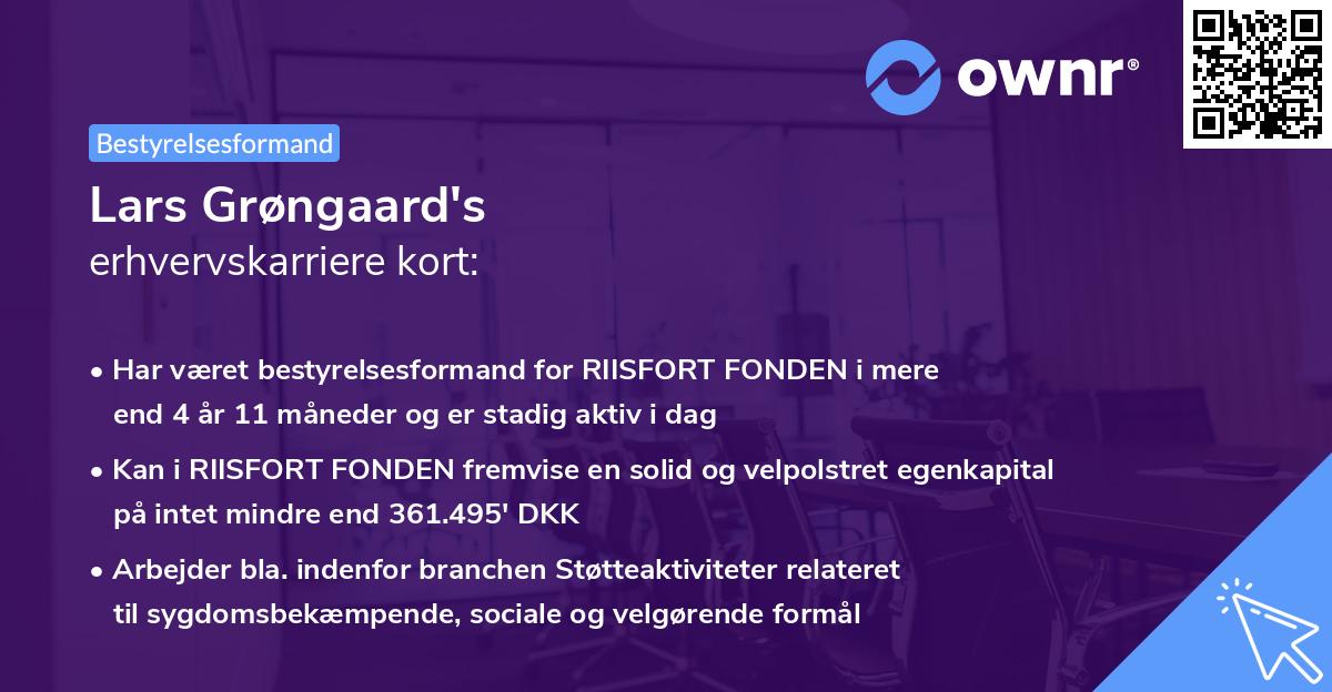 Lars Grøngaard's erhvervskarriere kort