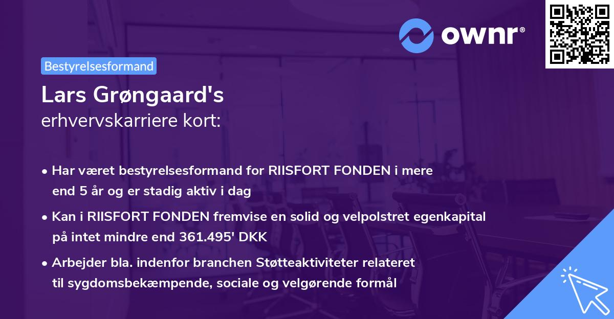 Lars Grøngaard's erhvervskarriere kort