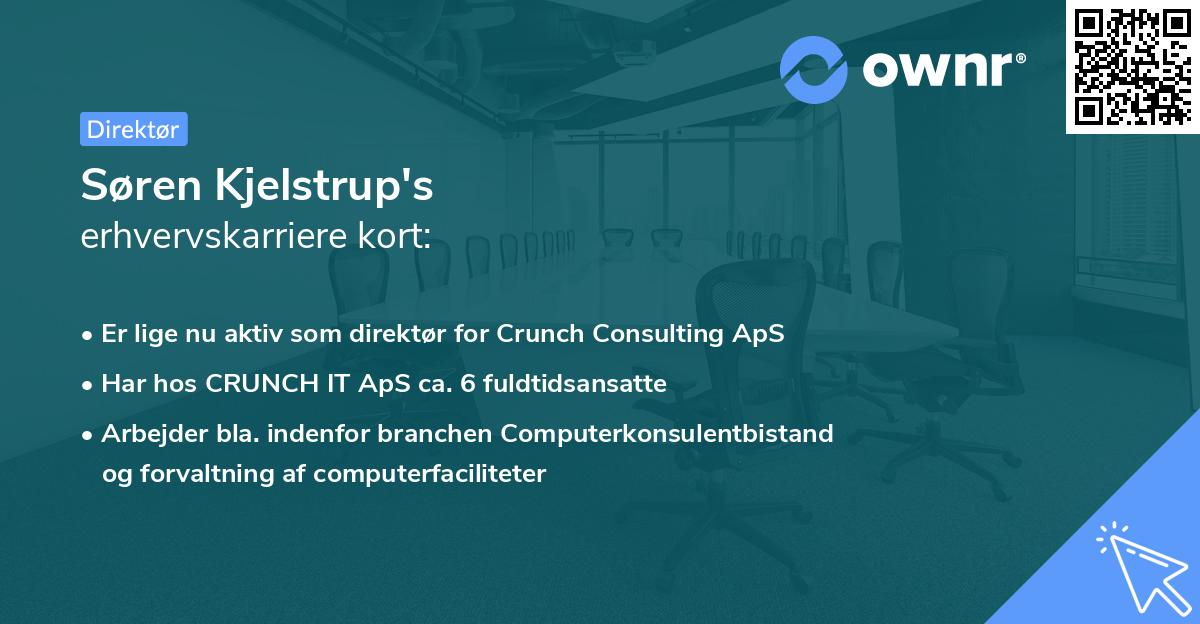 Søren Kjelstrup's erhvervskarriere kort