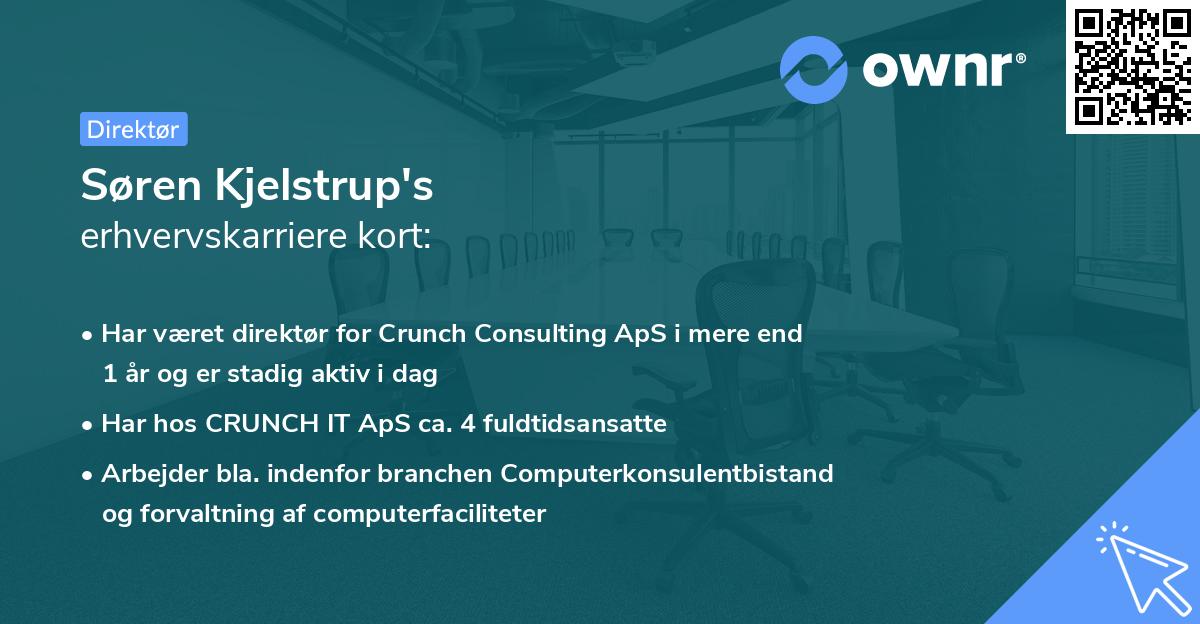 Søren Kjelstrup's erhvervskarriere kort
