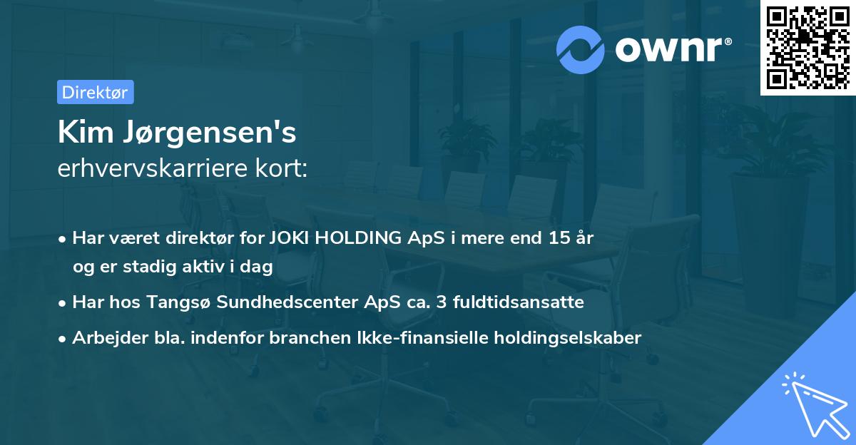Kim Jørgensen's erhvervskarriere kort