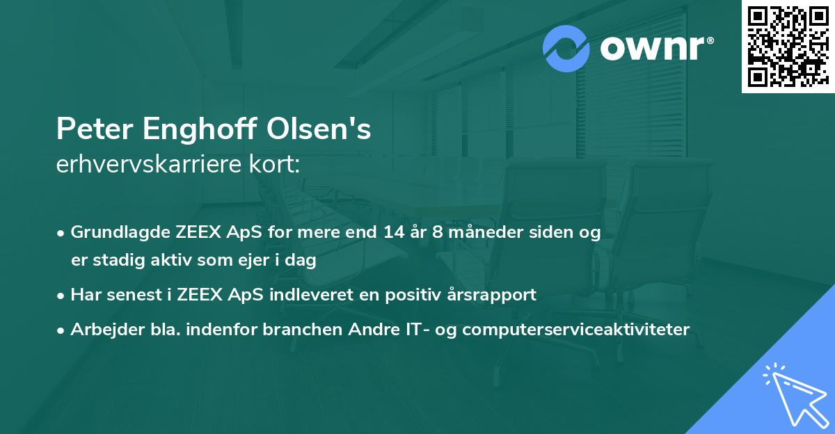 Peter Enghoff Olsen's erhvervskarriere kort