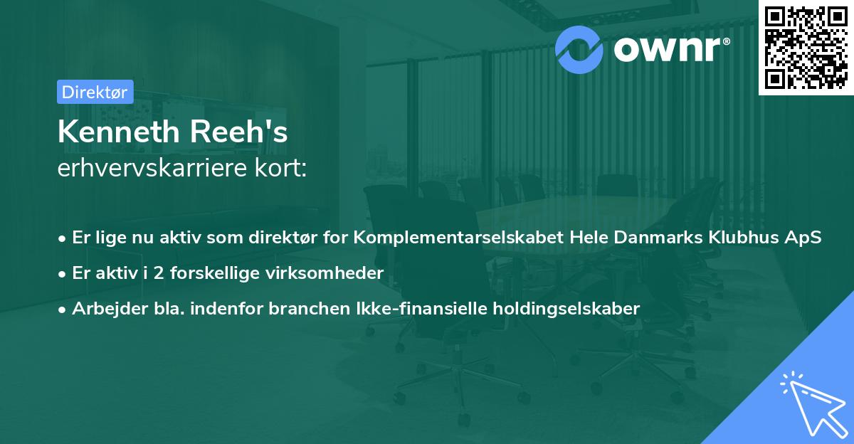 Kenneth Reeh's erhvervskarriere kort