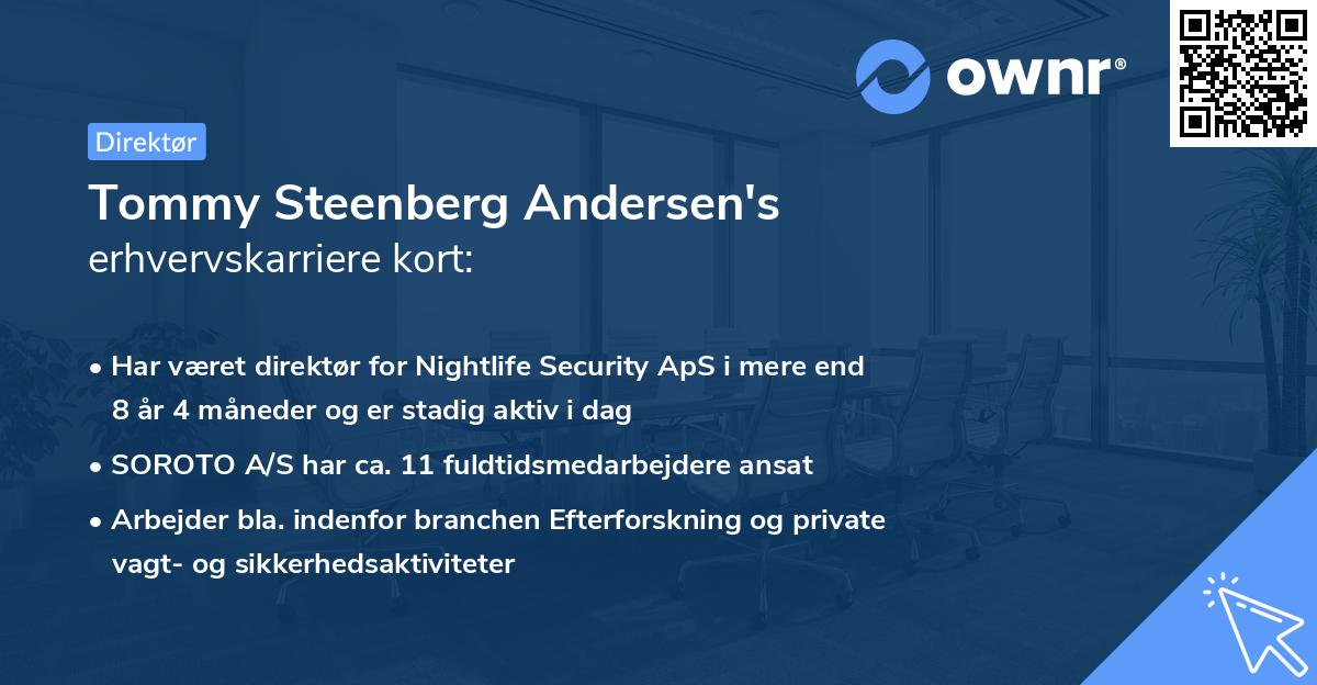 Tommy Steenberg Andersen's erhvervskarriere kort