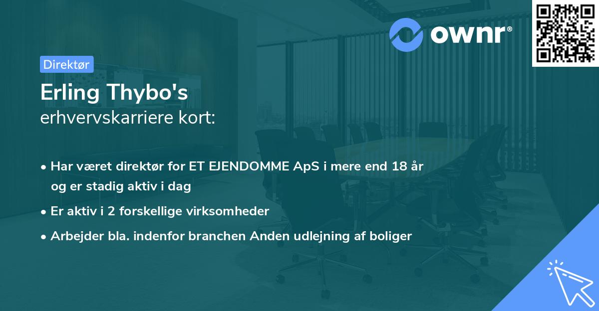 Erling Thybo's erhvervskarriere kort