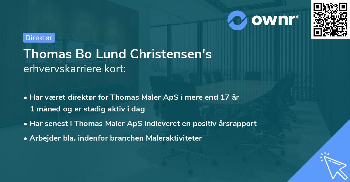 Thomas Bo Lund Christensen's erhvervskarriere kort