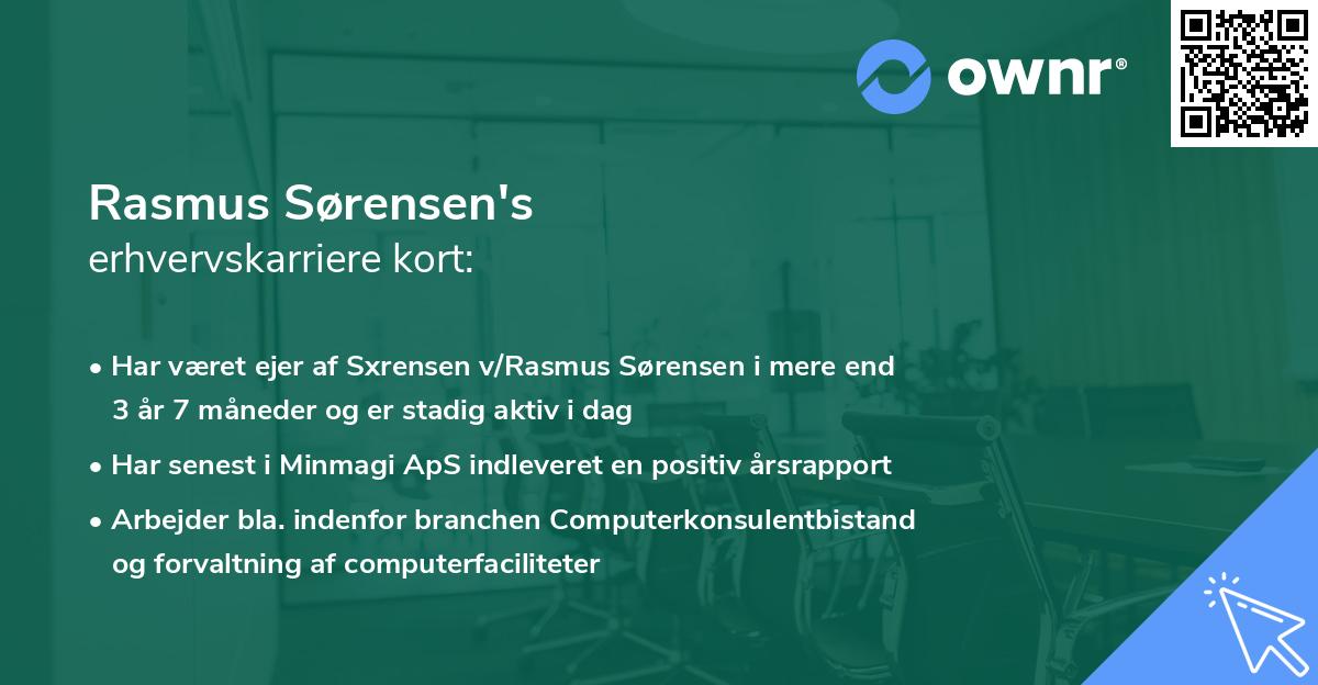 Rasmus Sørensen's erhvervskarriere kort